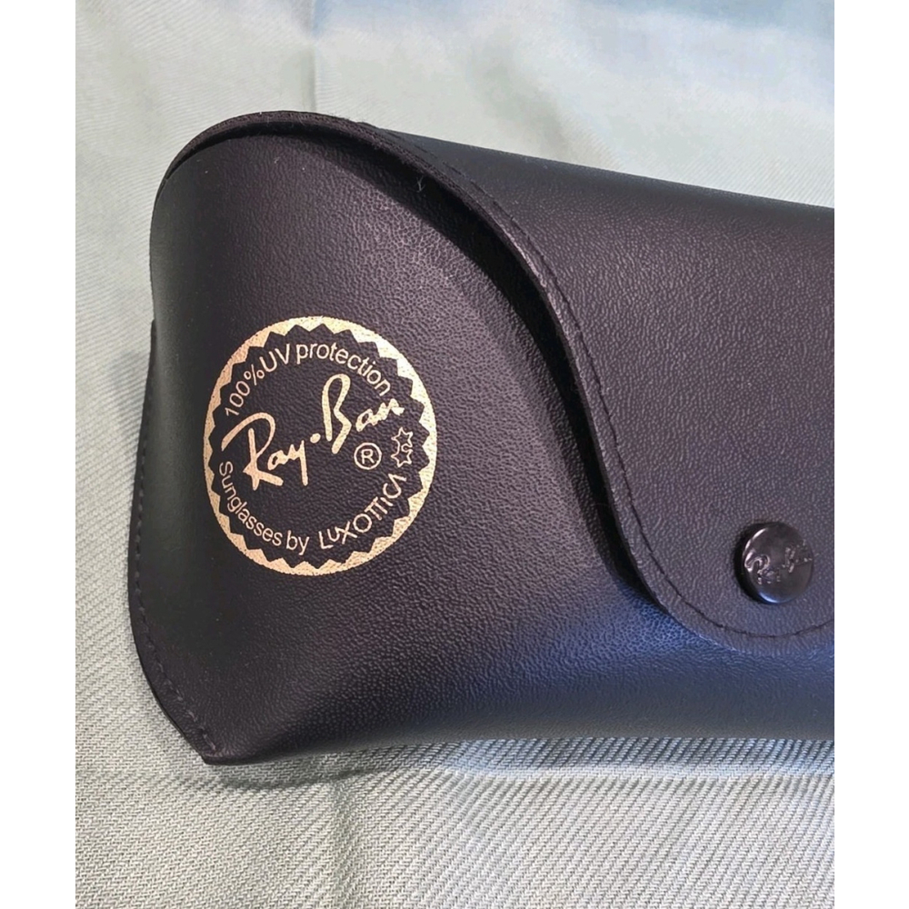 Authentic Ray-Ban Sunglasses Faux Leather Case - Black - - Picture 3 of 4